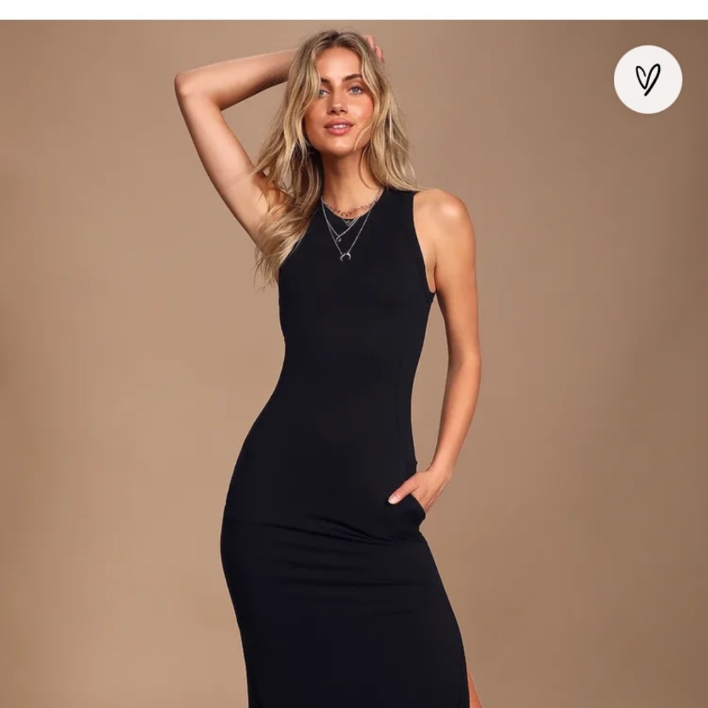 LULUS BLACK CLASSIC BLACK DRESS